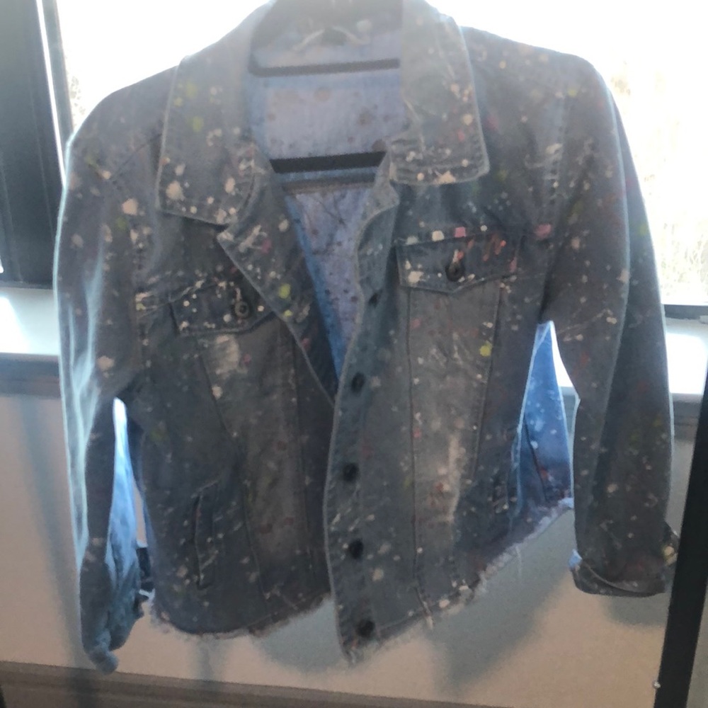 Paint Splattered Jean Jacket